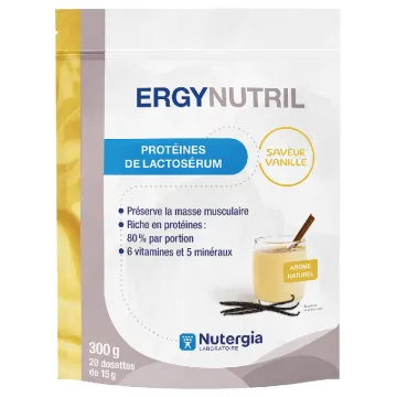 Nutergia Ergynutril – Protéines de lactosérum vanille – 300 g