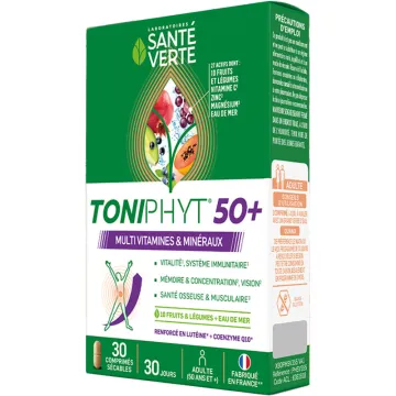 Toniphyt multivitamines et minéraux 50+ 30 comprimés – Santé Verte