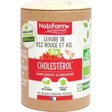Nat & Form Levure de Riz Rouge + Ail Bio 90 Gélules