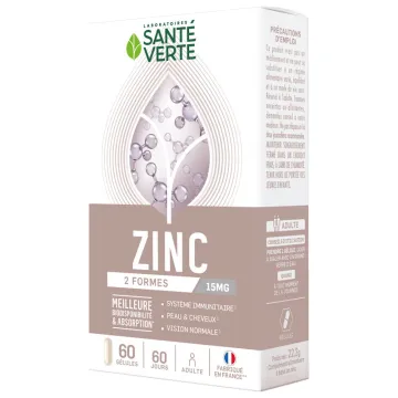 Santé Verte Zinc 15mg 60 Gélules