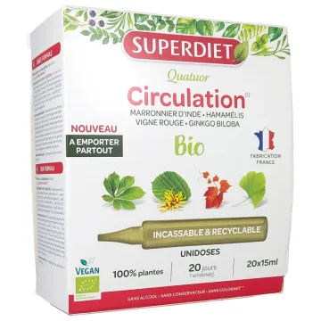 Superdiet Quatuor Circulation Bio 20 Unidoses