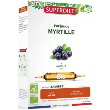Superdiet Myrtille Bio 20 ampoules