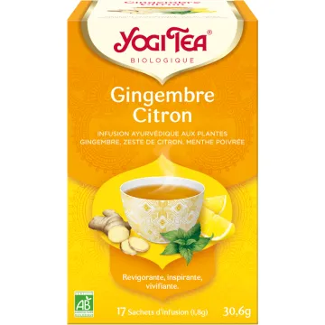 Yogi Tea Gingembre Citron Infusion Bio 17 sachets