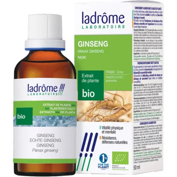 Ladrôme Ginseng Bio – Extrait de plante 50 ml