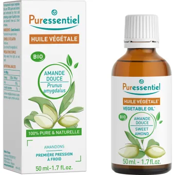 Huile végétale Amande douce Bio 50 ml Puressentiel