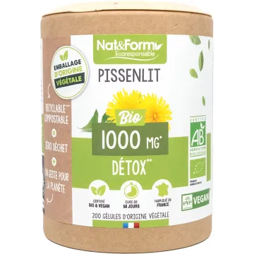 Nat & Form Pissenlit Bio 200 Gélules Végétales