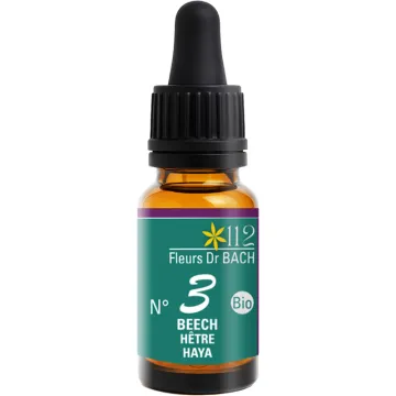 Inebios Fleur de Bach n°3 Beech Hêtre Bio 10 ml