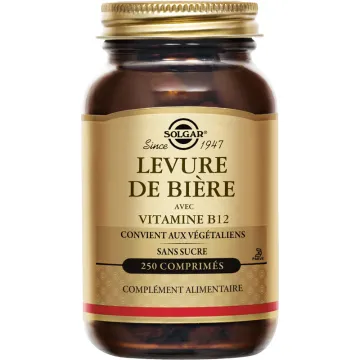 Solgar Levure de bière avec vitamine B12 60 comprimés