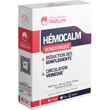 Prescription Nature Hemocalm Confort circulatoire – 15 gélules