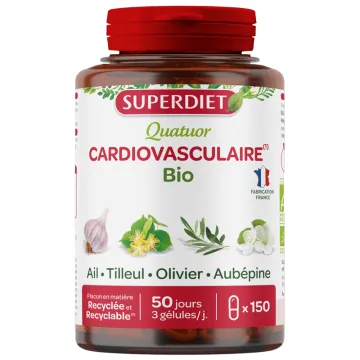 Superdiet Quatuor  Cardiovasculaire Bio Gélules x 150