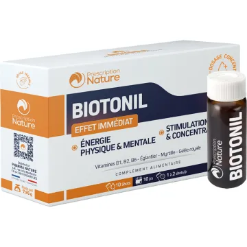 Prescription Nature Biotonil Tonus et Fatigue – 10 shots buvables