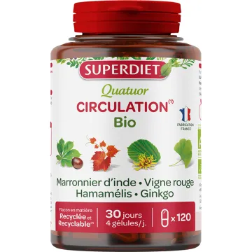 Superdiet Quatuor Circulation Bio 120 gélules