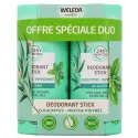 Weleda Déodorant Stick Solide 24h Eucalyptus & Menthe Poivrée 50 g - Lot de 2