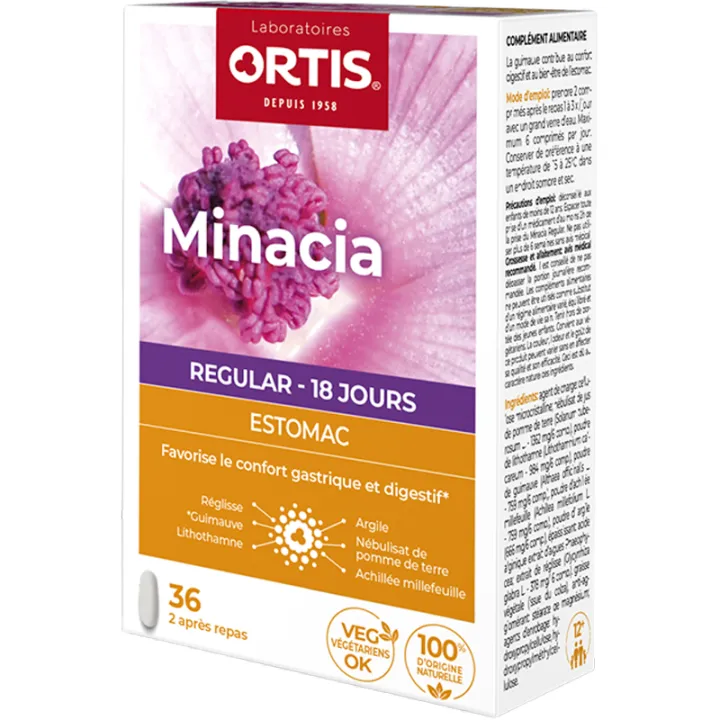 Ortis Minacia Regular Confort Gastrique 36 Comprimés