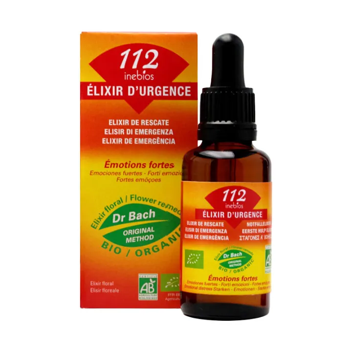 Inebios 112 Élixir d'Urgence Émotion Forte Bio 30 ml