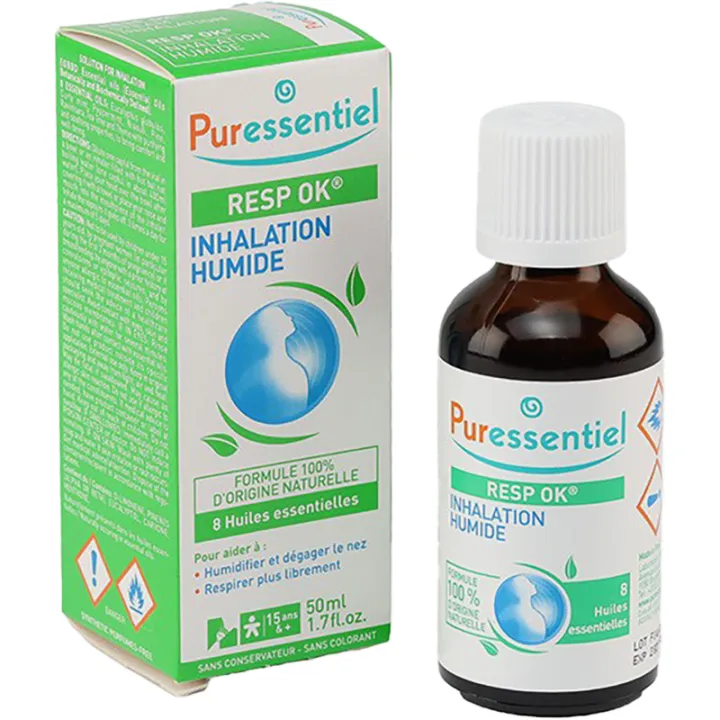 Inhalation humide 8 huiles essentielles 50 ml Puressentiel