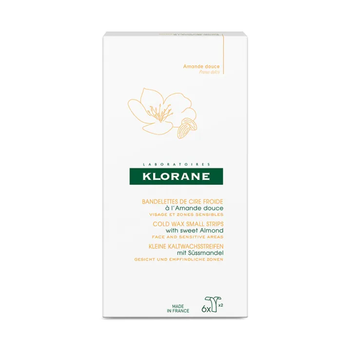Klorane Cire Froide Visage Amande Douce 6 bandelettes