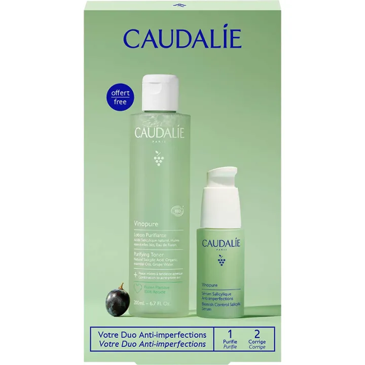 Caudalie Vinopure Sérum Salicylique 30 ml + Lotion Purifiante 200 ml Offerte