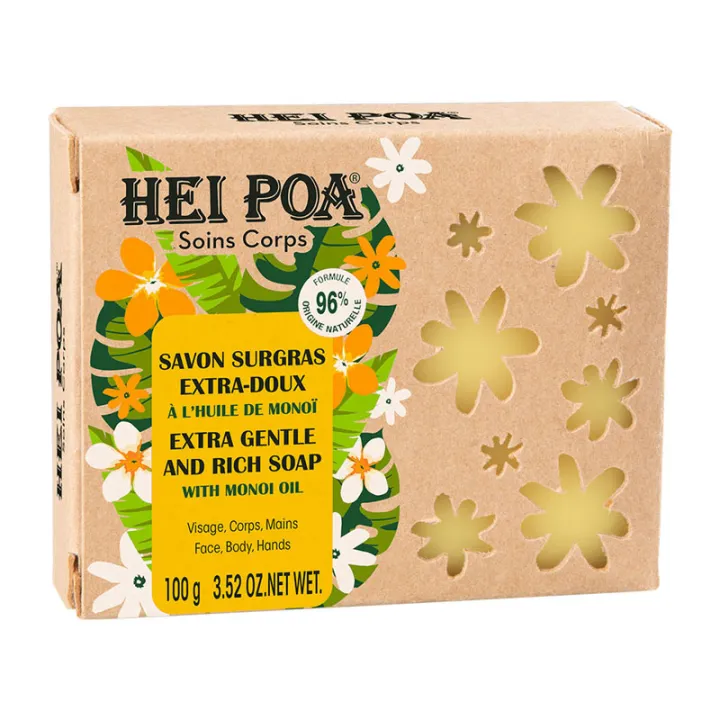 Hei Poa Savon Surgras Extra-Doux 100 g