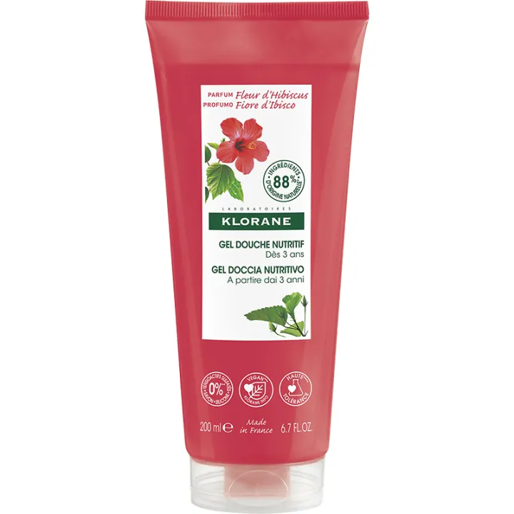 Klorane Gel Douche Nutritif Cupuaçu Bio Fleur d'Hibiscus 200 ml