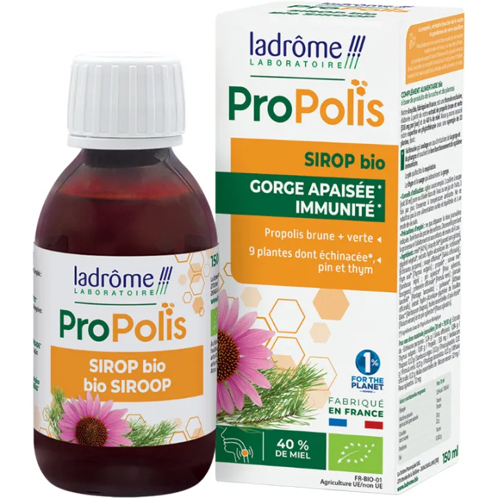Ladrôme Propolis Sirop Gorge Apaisée Bio 150 ml
