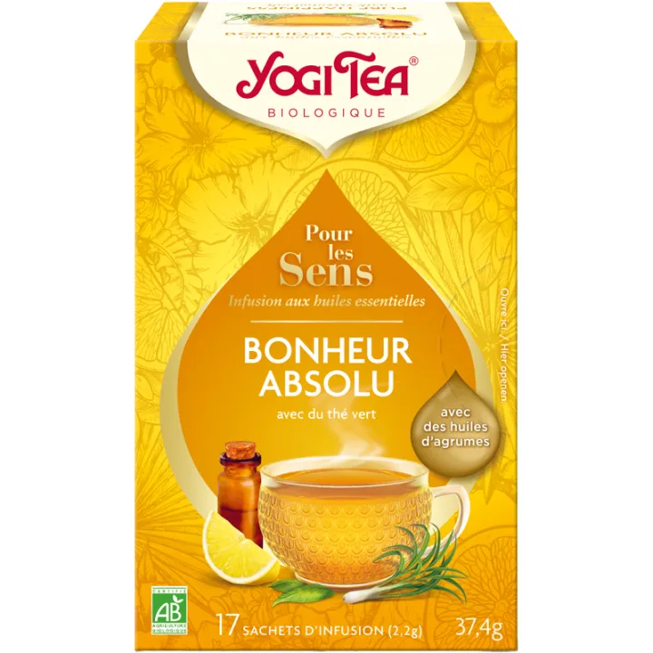 Yogi Tea Bonheur Absolu Infusion Bio aux Huiles Essentielles 17 sachets