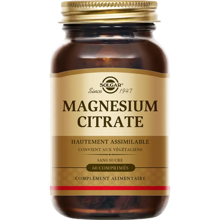 Solgar Magnésium citrate 60 comprimés