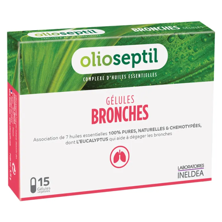 Olioseptil Gélules Bronches Huiles Essentielles - 15 gélules