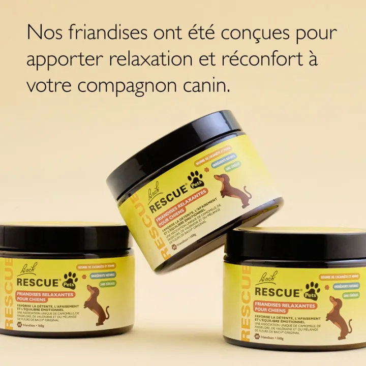 Rescue Pets Friandises Apaisantes pour Chiens Fleurs de Bach - x60
