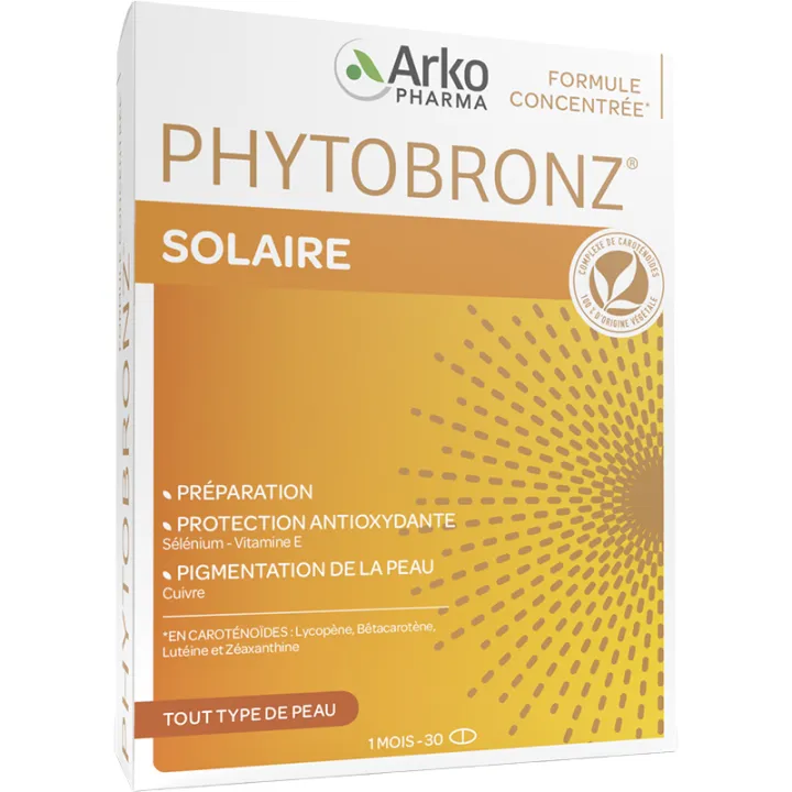 Arkopharma Phytobronz Solaire Peau Rayonnante 30 Capsules