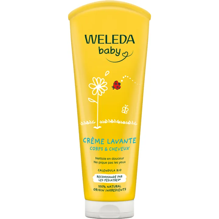 Weleda Bébé Calendula Crème Lavante Corps et Cheveux Bio 200 ml