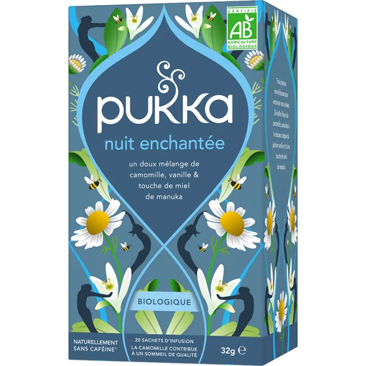 Nuit Enchantée Camomille Vanille Miel de Manuka Bio 20 sachets Pukka