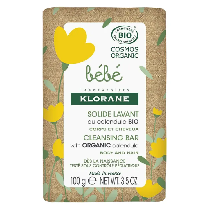 Klorane Bébé Bio Pain Solide Lavant 100 g