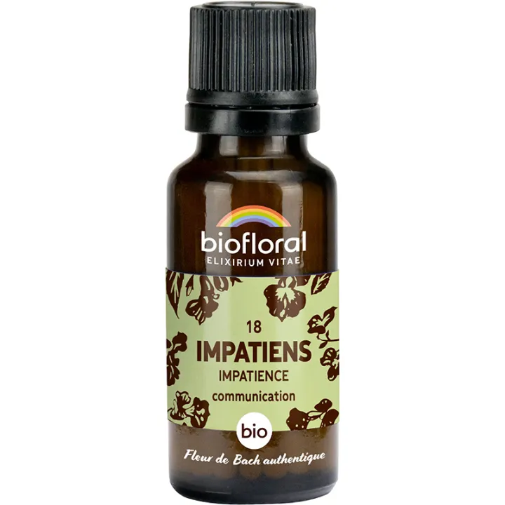 Fleur de Bach n°18 Impatiens bio en granules sans alcool 19,5 g – Biofloral