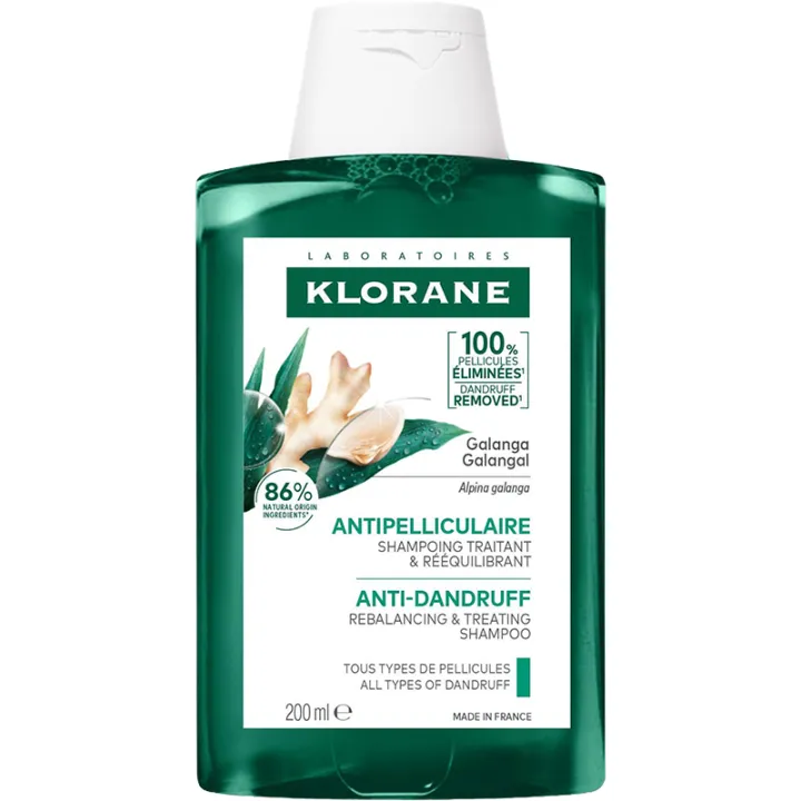 Klorane Antipelliculaire Shampoing Galanga Rééquilibrant - 200 ml