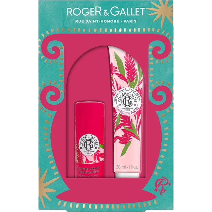 Roger&Gallet Coffret Baume Lèvres & Crème Mains Gingembre Rouge