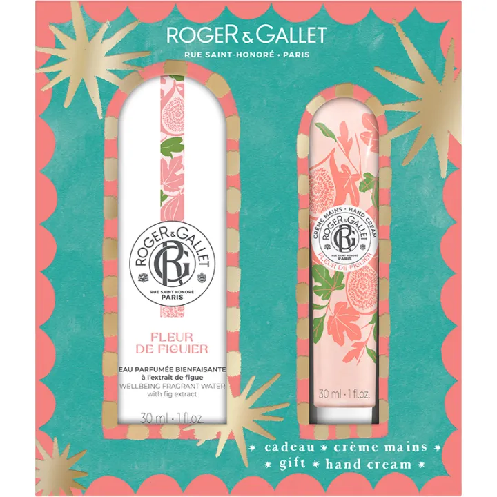 Roger&Gallet Coffret Eau Parfumée Bienfaisante 30 ml & Crème Mains 30 ml Fleur de Figuier