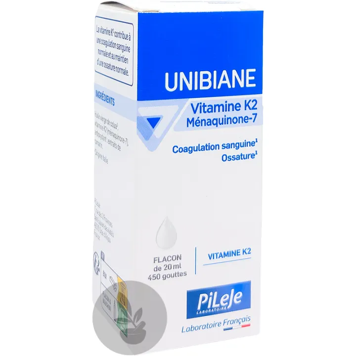 Pileje Unibiane Vitamine K2 - Flacon compte-gouttes 20 ml