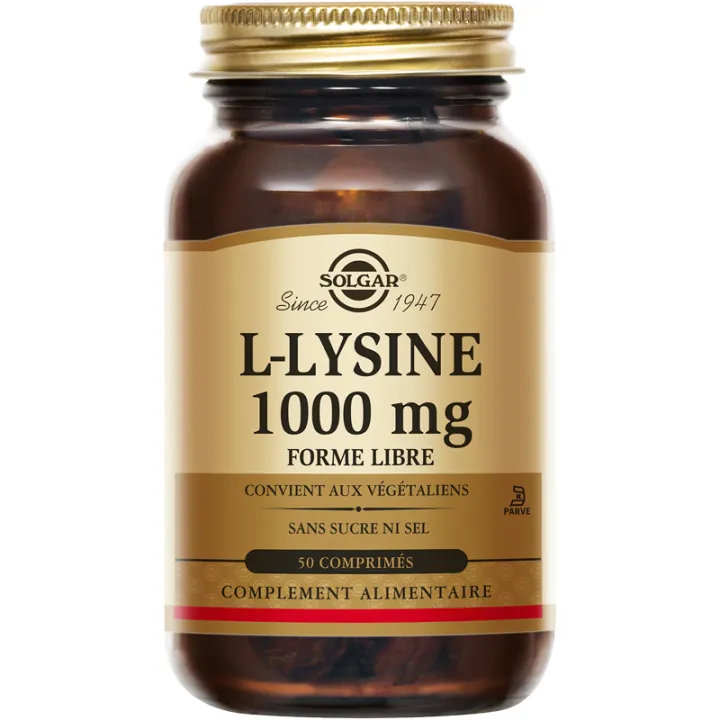 Solgar L-Lysine 1000 mg 50 comprimés