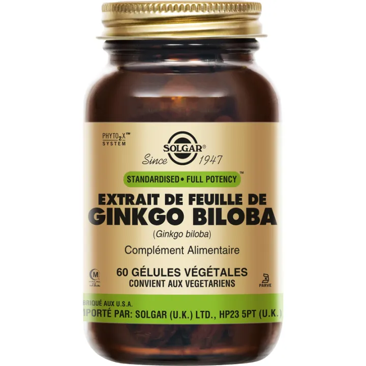 Solgar Ginkgo Biloba 60 gélules
