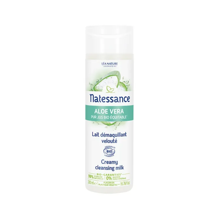 Natessance Aloe Vera Bio Lait Démaquillant Velouté 200ml