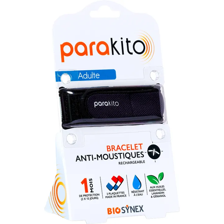 Parakito Bracelet Anti-Moustiques Rechargeable Adulte Uni - Kaki