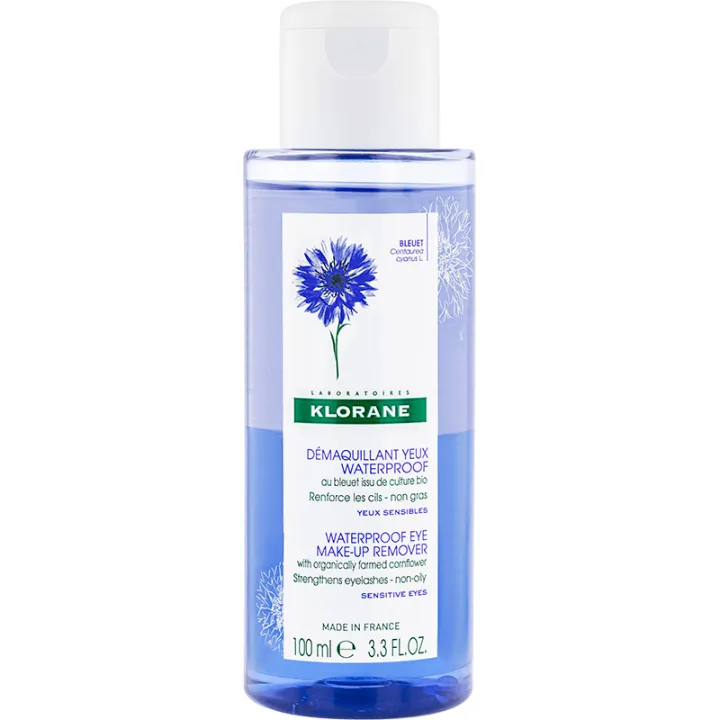 Klorane Bleuet Démaquillant Waterproof Yeux Bi-phase 100 ml