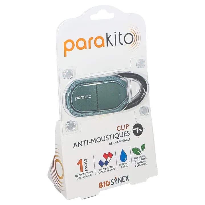 Parakito Clip Anti-Moustiques Poussette Rechargeable - Kaki