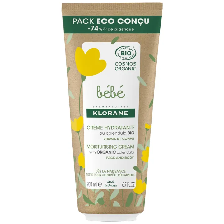 Klorane Bébé Crème Hydratante au Calendula Bio 200 ml