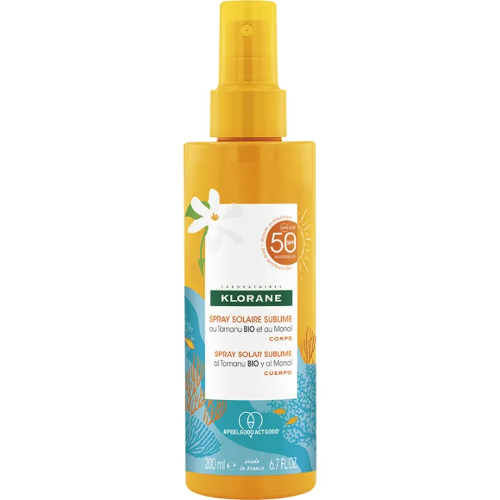 Klorane Polysianes Spray Sublimateur Solaire SPF50 Monoï & Tamanu Bio 200 ml