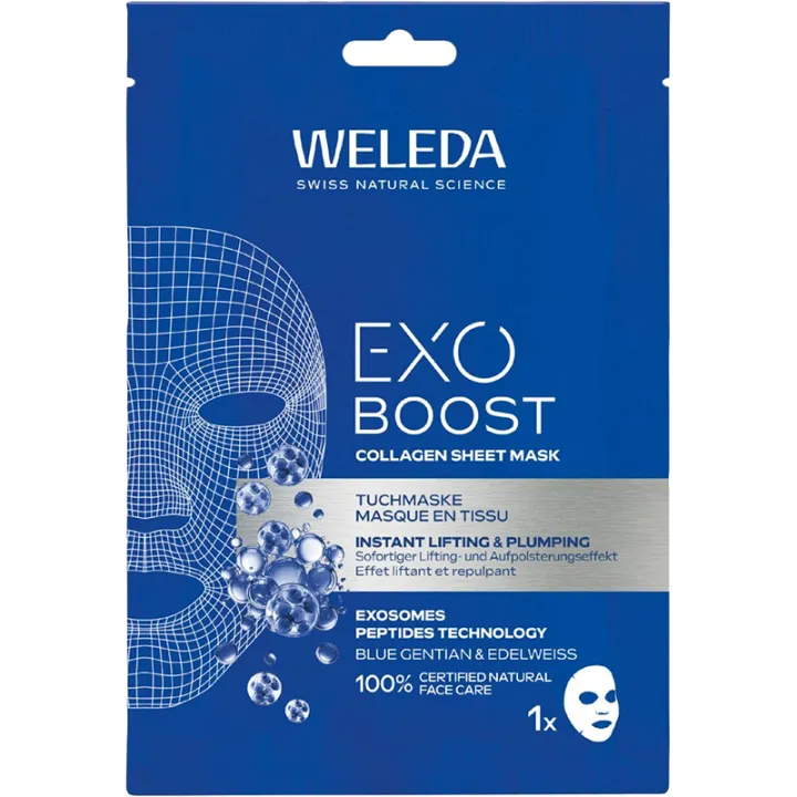 Weleda Exo Boost Collagen Masque Tissu Gentiane Bleue & Edelweiss