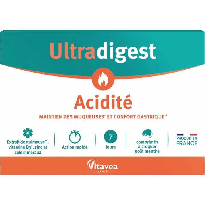 Vitavea Ultradigest Acidité & Reflux 14 comprimés à croquer