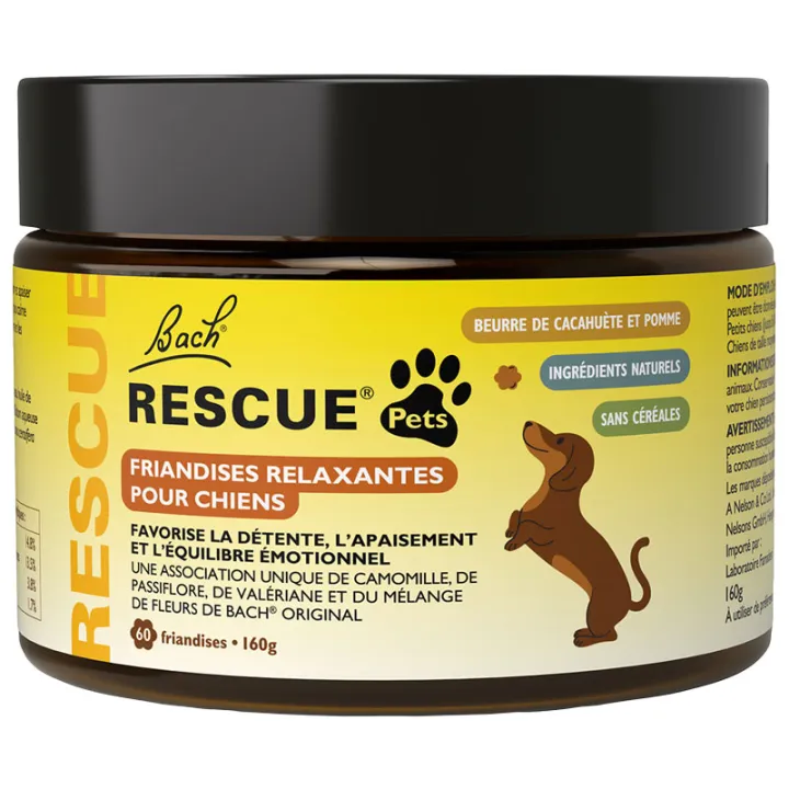 Rescue Pets Friandises Apaisantes pour Chiens Fleurs de Bach - x60