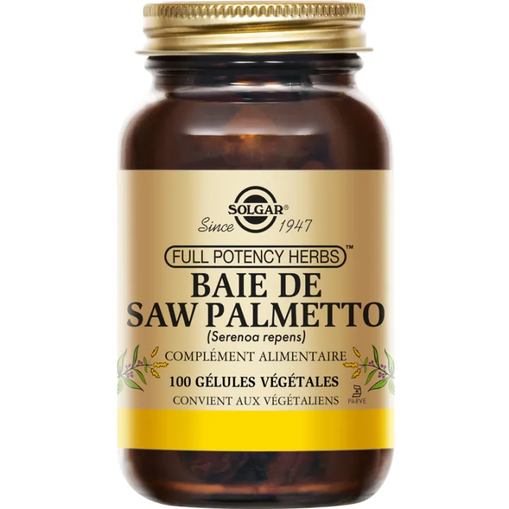 Solgar Saw Palmetto Baies de palmier nain 100 gélules